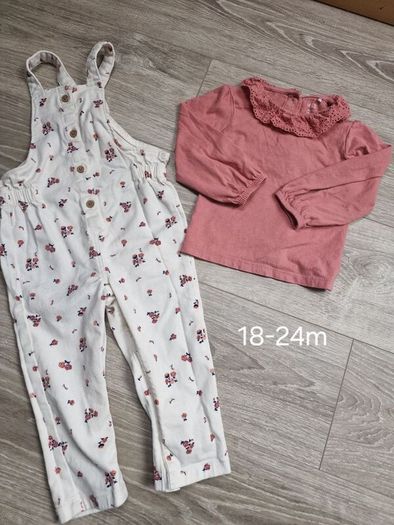 Baby girl M&S Dungarees set 18-24m