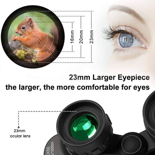 High Power Binoculars, BAK-4, Large Eyepiece, Portable and Waterproof Binoculars Telescope with Multilayer-coated Lenses for Adult Bird Watching Football Safari Sightseeing Climbing Hiking Trip (FREE POSTAGE)