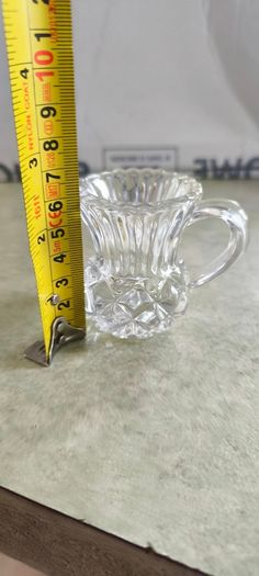 Vintage Individual Miniature Lead Crystal Creamer or Toothpick Holder