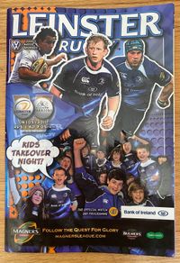 2011 Leinster v Glasgow Warriors - Magners League Programme