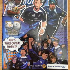 2011 Leinster v Glasgow Warriors - Magners League Programme