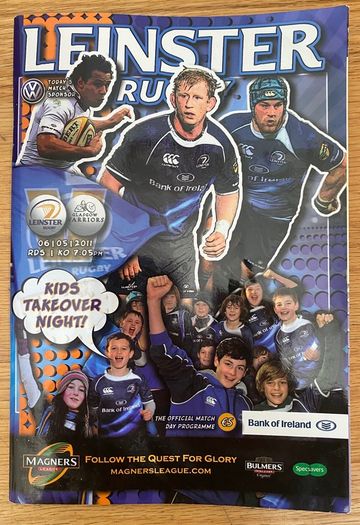 2011 Leinster v Glasgow Warriors - Magners League Programme