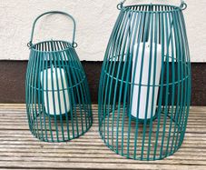 set of 2 garden lanterns