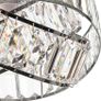 Modern Chrome Light Shade with Clear Acrylic Crystals 19cm x 29cm, Lampshades for Ceiling Lights, Interwoven Rings Pendant Light Shade, Lamp Shades for Bedroom, Living Room, Kitchen, Hallway Image 8