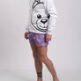 MOSCHINO UNDERWEAR Leisure Hoodie White Teddy Printed Image 2