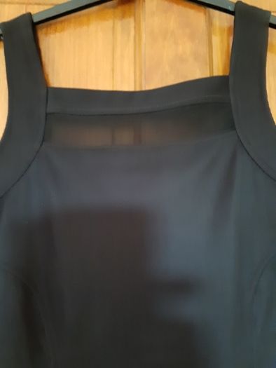 Ladies Black Sleeveless Evening Dress Wallis Size 12