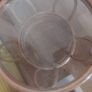Round wicker coffee table with glass Image 2