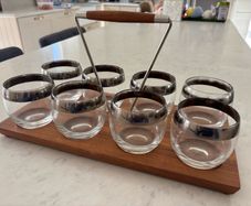 vintage Riley Poly Whiskey glasses set of 8