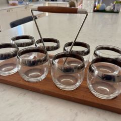 vintage Riley Poly Whiskey glasses set of 8