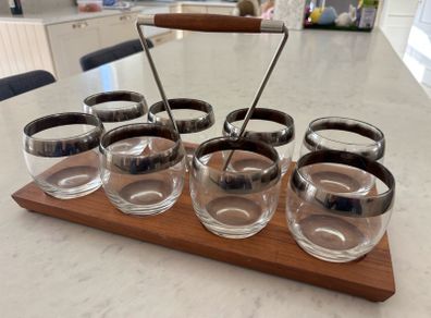 vintage Riley Poly Whiskey glasses set of 8