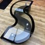 Glass S shaped Coffee Table with Storage Image 2