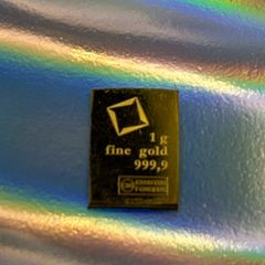 1gram Fine 9999 Gold Bullion Valcambi Combibar.