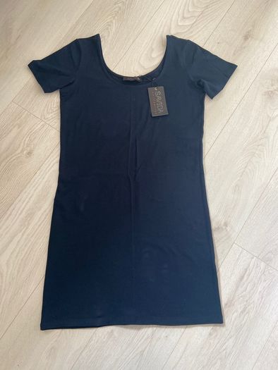 BNWT Savida Navy Scoop Neck Mini Dress Size 12
