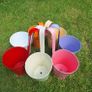Set of 7 Colorful Hanging Metal Planters Image 2