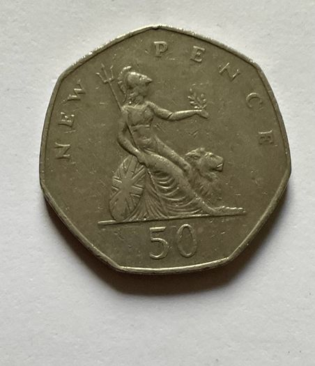 Elizabeth II 2nd portrait 1970 1979 1980 50p uk coins