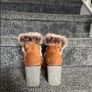 Premoli Brown Suede Fur Trim Chunky Heel Ankle Boots Size 38/UK 5 Image 5