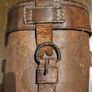 Leather Pouch Canister WWI?? For Binoculars? Thermos Flask? Huntsman Flask Case? Image 5
