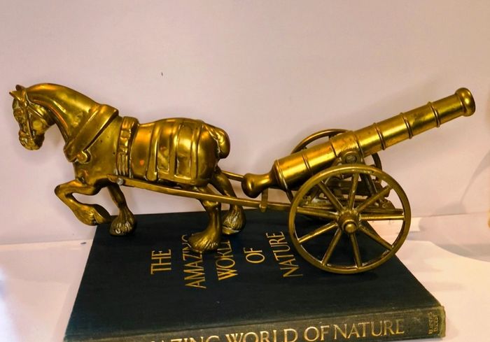 large brass horse