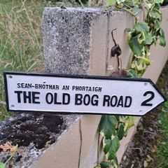 the old bog Road cast iron sign