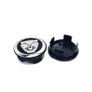 4x Hub Cover Center Wheel 58mm Jaguar Logo Badge Emblem Black/Chrome Image 3