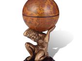Globe Bar Wine Stand Atlas Design 42x42x85 cm