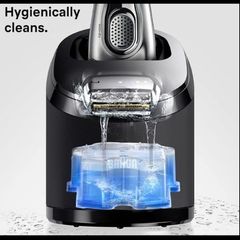 Braun series 9 8 7 Clean and Renew Electric Shaver Cleaning Cartridges, Hygienically Cleans, Removing Residual Hair & Skin Particles,