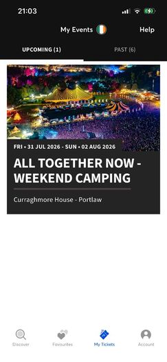 All Together Now Weekend Camping - 1 ticket