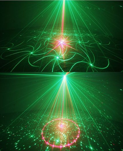 Mini R&G 24 Patterns Laser Projector lights Sound Activated