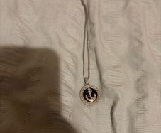 Sterling silver men's black onyx Celtic anchor necklace