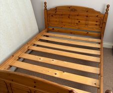 Solid pine double bed