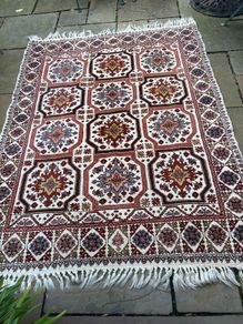Vintage Moroccan Hand Knotted wool rug