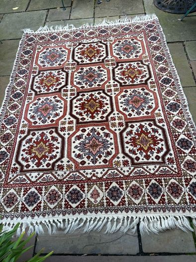 Vintage Moroccan Hand Knotted wool rug