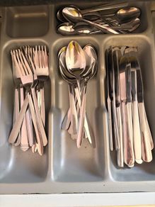 cutlery and glasses