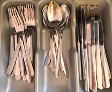 cutlery and glasses