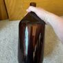 Large Vintage 2000ml Brown Glass Bottle Image 2