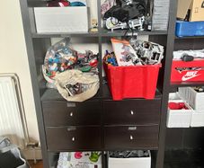 IKEA Kallax 8 cube shelves with four drawers