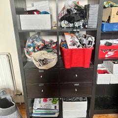 IKEA Kallax 8 cube shelves with four drawers