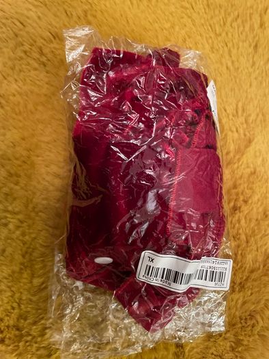 Red Velour Dog Dress