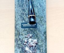 Connemara marble pen holder ft Cuchulainn.