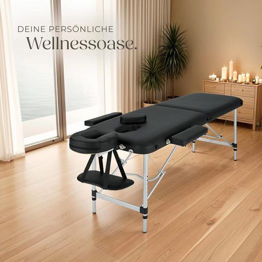 2-Zone Massage Table, Folding, Height Adjustable, Aluminium Massage
