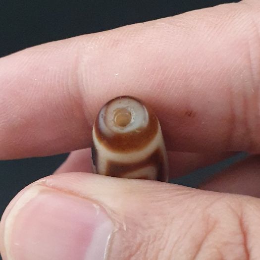 Anitque Himalayan 4 Eyes Tibetan Agate Bead Amulet