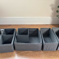 2 sets IKEA SKUBB box with compartments