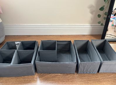 2 sets IKEA SKUBB box with compartments