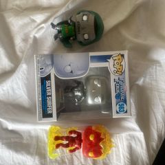 Marvel's Fantastic Four Funko Pops - Silver Surfer, The Human Torch and Dr. Doom Avengers Doomsday