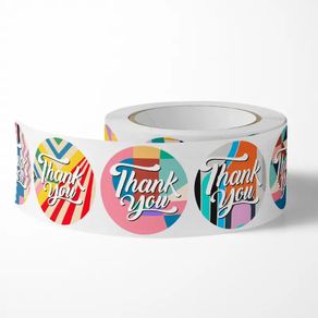 THANK YOU Stickers Roll of 500 / 1 Inch / NEW