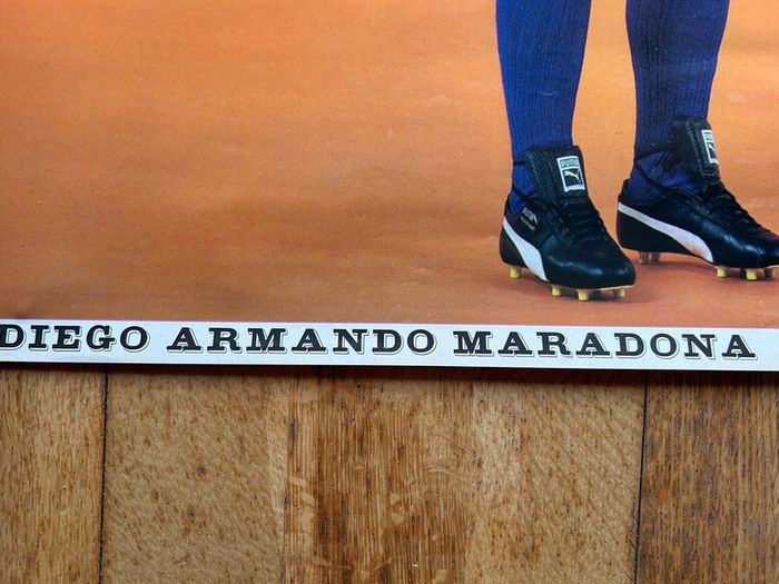 ORIGINAL 1981 Diego Maradona Boca Juniors Poster. VERY RARE
