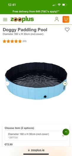 Dog paddling pool