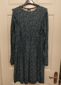 Blue floral Dress size 11-12