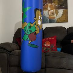 Boxing bag and gloves