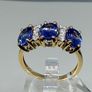 Gold 14K (585) Yellow Gold AAA Tanzanite & Lab Grown Diamond Image 3